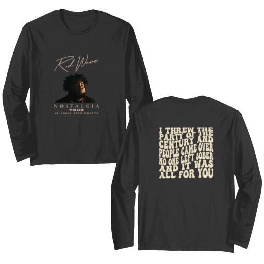 Discover Rod Wave Nostalgia Tour 2 slide Double Sided Long Sleeves