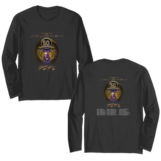 Discover Journey Freedom Tour 2024 Double Sided Long Sleeves, Journey With Toto 2024 Concert Double Sided Long Sleeves