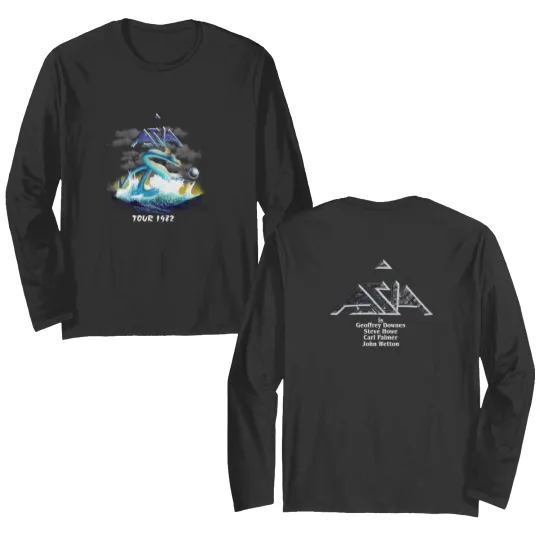 Discover ASIA band Tour Men Double Sided Long Sleeves Double-sided Black Unisex