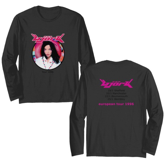 Discover Bjork Post European Tour 1996 Double Sided Long Sleeves