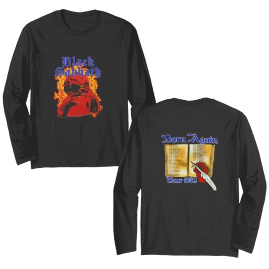 Discover Black Sabbath 1983 Born Again Tour Double Sided Long Sleeves
