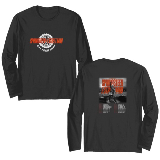 Discover 2024 Tour Bruce Springsteen And E Street Double Sided Long Sleeves, Bruce Springsteen Double Sided Long Sleeves