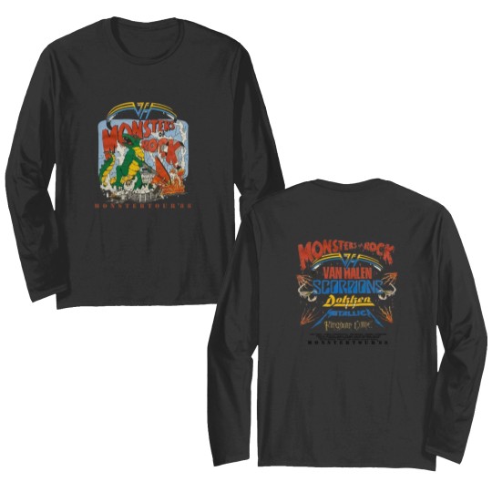 Discover Screen Stars 1988 Monsters of Rock Tour Double Sided Long Sleeves