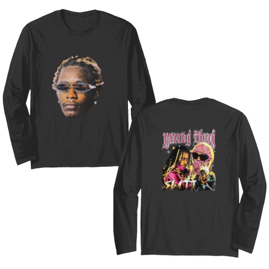 Discover YOUNG THUG "SLATT"  Front an Back Throwback Double Sided Long Sleeves, Double Sided Long Sleeves