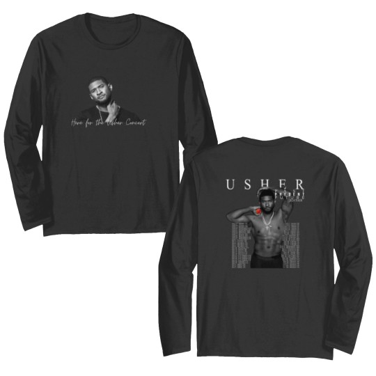 Discover Tour 2024 Usher Past Present Future Double Sided Long Sleeves, Usher Concert 2024 Double Sided Long Sleeves