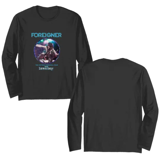 Discover Foreigner Band The Histroric Farewell Tour 2023 Double Sided Long Sleeves