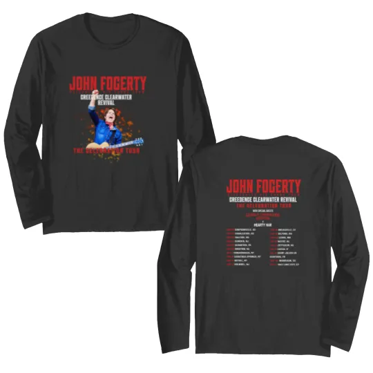 Discover John Fogerty The Celebration Tour 2024 Gift For Fans Unisex S-5XL Double Sided Long Sleeves 1LU911