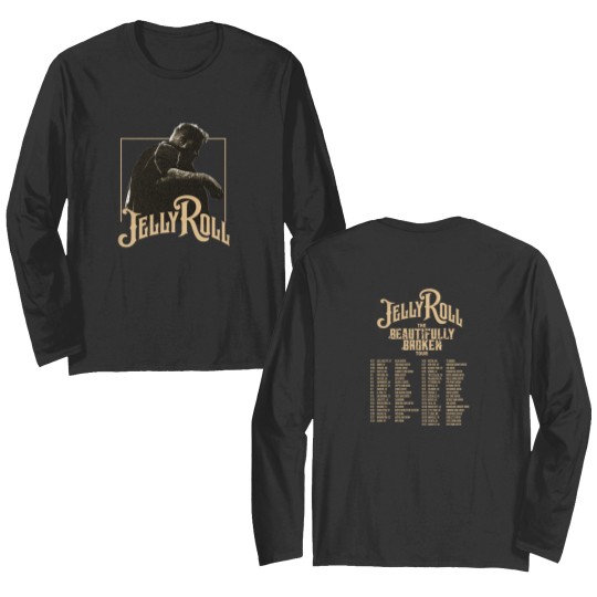 Discover Vintage Jelly Roll The Beautifully Broken Tour 2024 Double Sided Long Sleeves