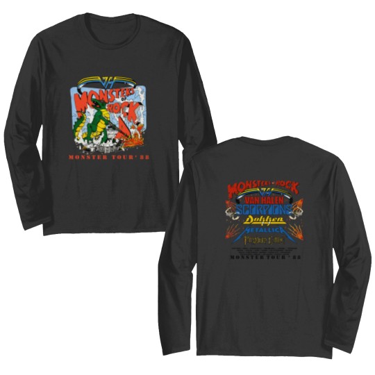 Discover 1988 Monsters Of Rock Tour Concert Double Sided Long Sleeves