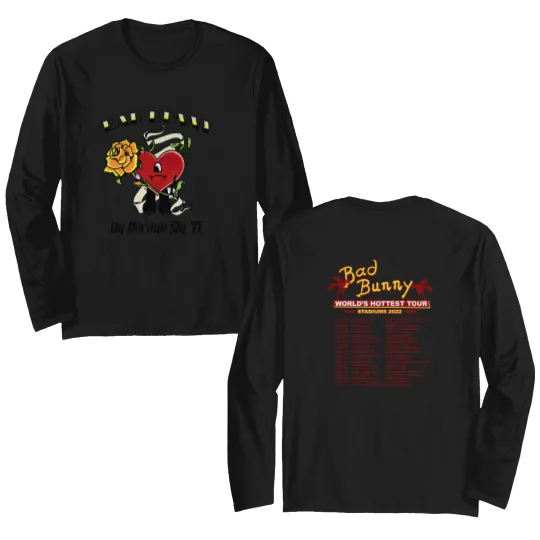 Discover Bad Bunny Un Verano Sin Ti Merch Pink Double Sided Long Sleeves, Un Verano Sin Ti New Merch