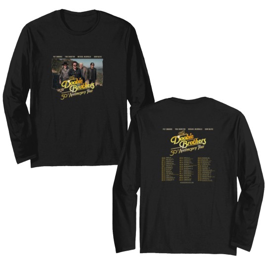 Discover The Doobie Brothers World Tour 50th Anniversary Double Sided Long Sleeves