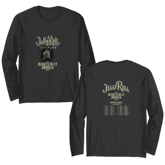 Discover Jelly Roll 2024 Concert Double Sided Long Sleeves, The Beautifully Broken 2024 Double Sided Long Sleeves