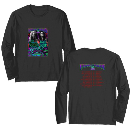 Discover Freaks On Parade 2024 Rob Zombie Alice Cooper Double Sided Long Sleeves