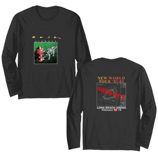 Discover Rush Signals New World Tour 82-83 Long Beach Arena Double Sided Long Sleeves