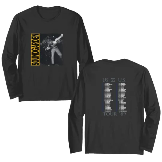 Discover Soundgarden Louder Than Love 89 Tour Unisex Double Sided Long Sleeves, Soundgarden Rock Band Double Sided Long Sleeves