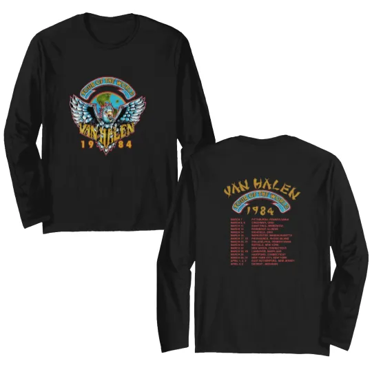 Discover Vintage 1984 van Tour Of The World For Men Women Unisex Double Sided Long Sleeves All Size