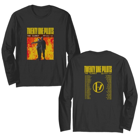 Discover Pilotss Band 2024-2025 The Clancy World Tour Double Sided Long Sleeves, Pilotss band 2024 Concert Double Sided Long Sleeves