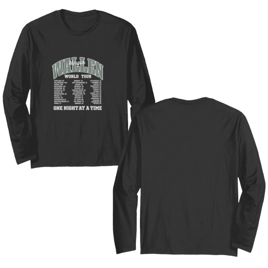 Discover Wallen Western One Night At A Time Tour Double Sided Long Sleeves