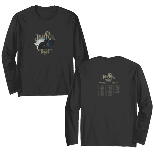 Discover Jelly Roll Double Sided Long Sleeves The Beautifully Broken Tour 2024 - Fan Inspired Jelly Roll Tour Double Sided Long Sleeves
