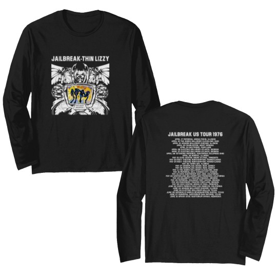 Discover Thin Lizzy 2 sides black Double Sided Long Sleeves