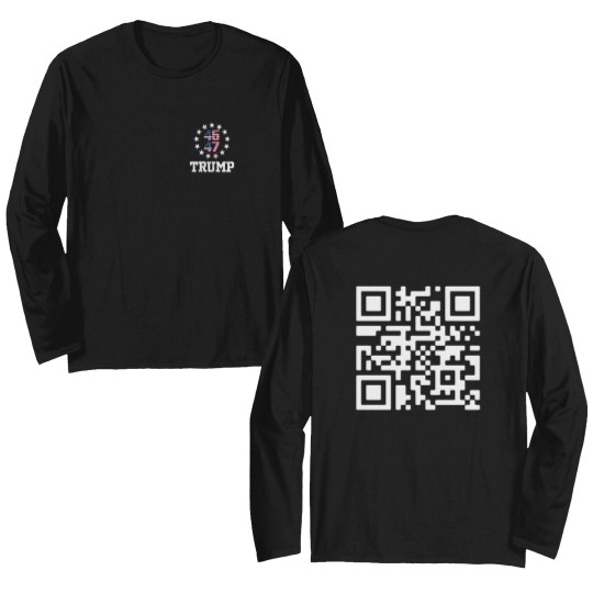 Discover Trump Dance Qr Code Double Sided Long Sleeves, Trump Dancing Qr Code Double Sided Long Sleeves