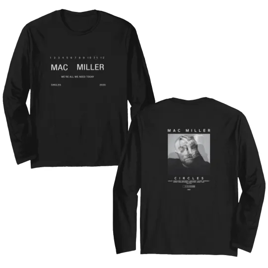 Discover Vintage macmiller Album Double Sided Long Sleeves, Vintage Rap Double Sided Long Sleeves, Mac Self Care Double Sided Long Sleeves