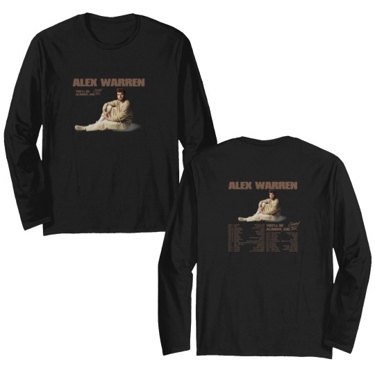 Discover Alex Warren You'll Be Alright, Kid Tour 2024 Shir Double Sided Long Sleeves