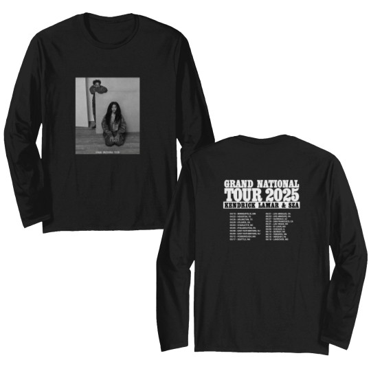 Discover Grand National Tour 2025 Double Sided Long Sleeves SZA Kendrick Lamar For Fans Double Sided