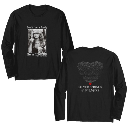Discover Don't Be A Lady Be A Legend Double Sided Long Sleeves, Vintage Stevie Nicks Double Sided Long Sleeves
