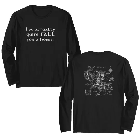 Discover LOTR Double Sided Long Sleeves, Tall for a hobbit Double Sided Long Sleeves, Funny Nerd Gift