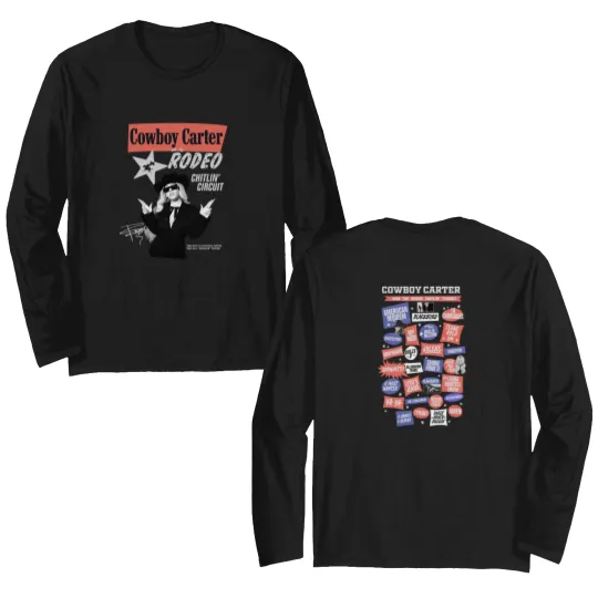 Discover Beyonce Cowboy Carter Double Sided Long Sleeves, Levii's Jeans Double Sided Long Sleeves, Cowboy Carter Double Sided Long Sleeves