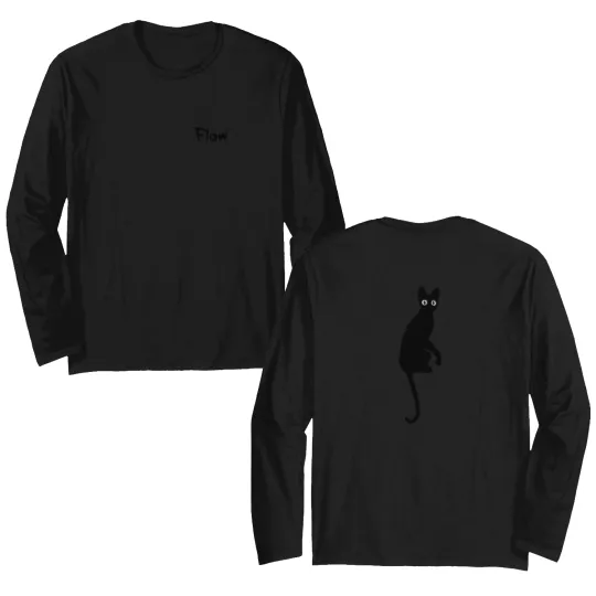 Discover Flow Movie Cat Double Sided Long Sleeves for Friend Flow Cat White Double Sided Long Sleeves Cat Double Sided Long Sleeves