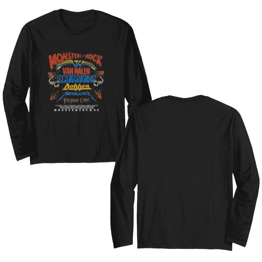 Discover Screen Stars 1988 Monsters of Rock Tour Double Sided Long Sleeves