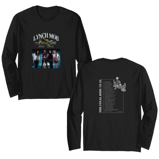 Discover Lynch Mob the final ride 2024 2025 Tour Date Double Sided Long Sleeves Double Sides