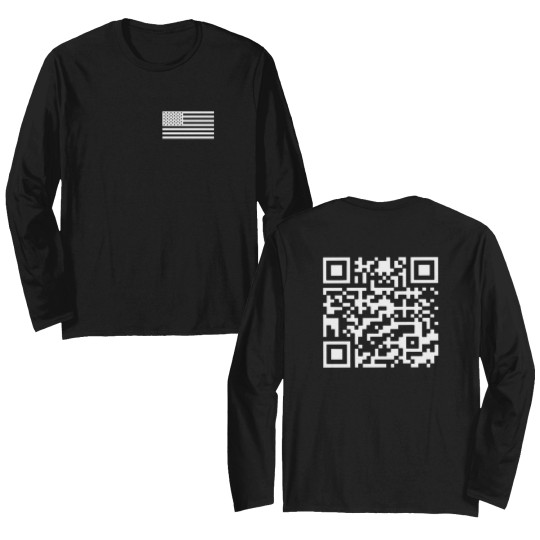 Discover Trump Dance Qr Code Double Sided Long Sleeves, Trump Dancing, Republican Gift