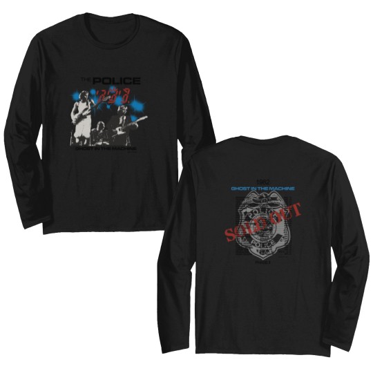 Discover The Police Ghost in the Machine Phrase II 1982 Concert Tour Double Sided Long Sleeves, The Police
