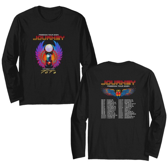 Discover Journey 2024 Tour Freedom Double Sided Long Sleeves, Journey Freedom Tour 2024 Double Sided Long Sleeves