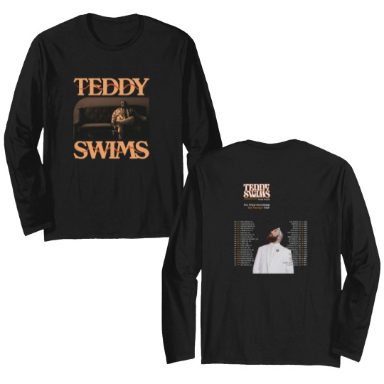 Discover Teddy Swims Tour 2025 Double Sided Long Sleeves, Teddy Swims 2025 Concert Double Sided Long Sleeves