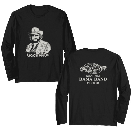 Discover Hank Williams Jr. Bocephus Tour Double Sided Long Sleeves Vintage Style Gift For Men Women