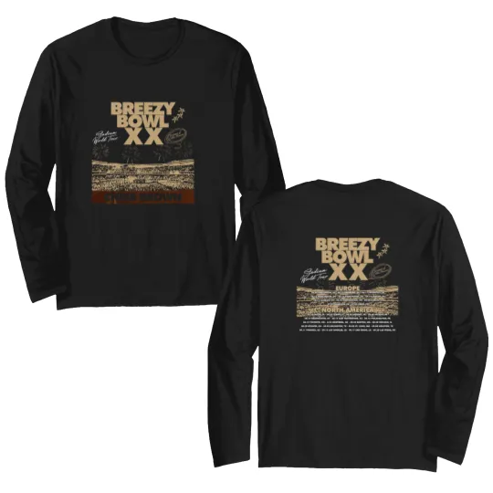Discover Breezy Bowl XX Tour 2025 2 Sides Print Double Sided Long Sleeves, Comfort Colors 2025