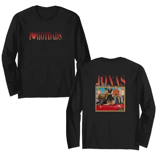 Discover Vintage Jonas Brothers Hot Dads Double Sided Long Sleeves