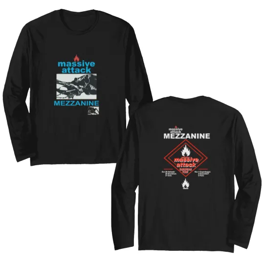 Discover MASSIVE ATTACK MEZZANINE European Tour Double Sided Long Sleeves