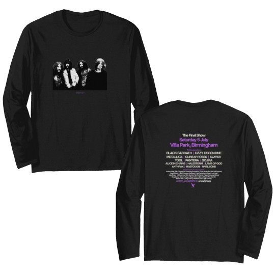 Discover Black Sabbath Band Photo The Final Show July 5 Back To The Beginning 2025 Double Sided Long Sleeves