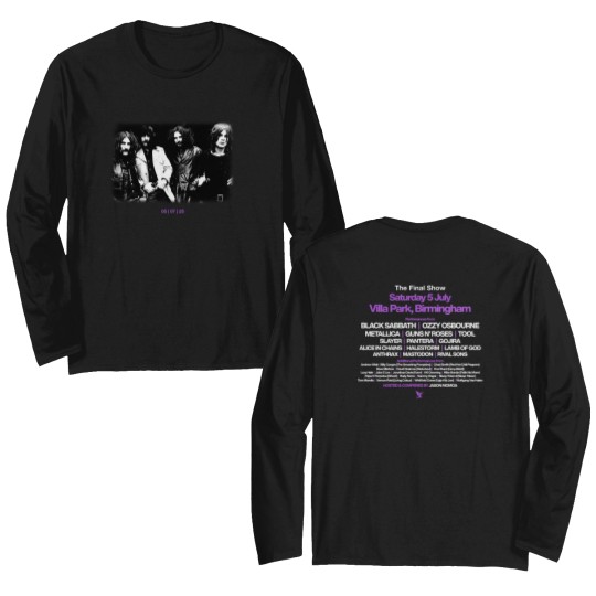 Discover Black Sabbath Back To The Beginning 2025 Tour  Double Sided Long Sleeves