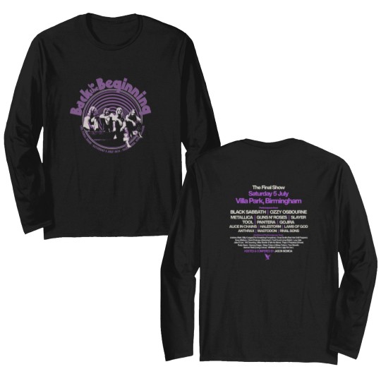 Discover Black Sabbath And Ozzy Osbourne Back To The Beginning Event With Lineup Double Sided Long Sleeves