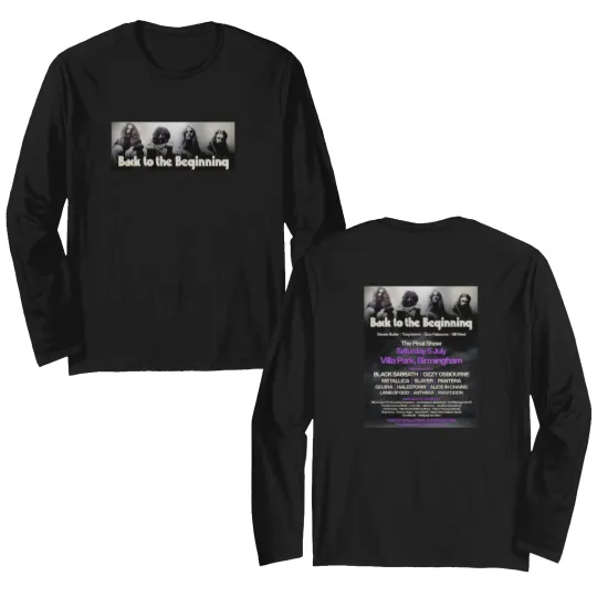 Discover Black Sabbath Back To The Beginning At Villa Park Birmingham On 7 5 2025 Double Sided Long Sleeves