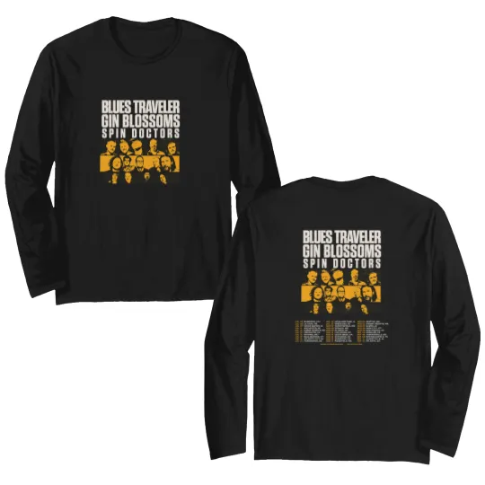 Discover Blues Traveler Gin Blossoms Spin Doctors Tour 2025 Double Sided Long Sleeves AM834