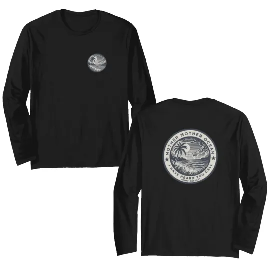 Discover Mother Ocean Jimmy Buffett Lyrics  Graphic Double Sided Long Sleeves, Unisex Beach Double Sided Long Sleeves,  Gift for Buffett Fan