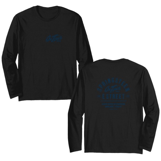 Discover Bruce Springsteen Milan 2025 Tour Double Sided Long Sleeves – San Siro Stadium Two-Sided Double Sided Long Sleeves