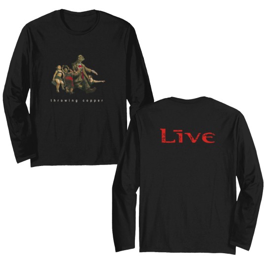 Discover Vintage Live 1994 Throwing Copper Black Concert Double Sided Long Sleeves
